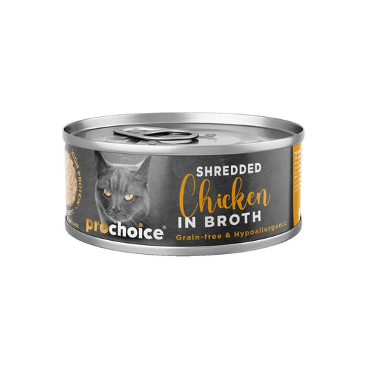 Prochoice Shredded Fresh Chicken In Broth 70g Can