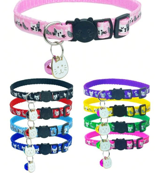 Cat Collar - Multi color- 5 pc pack