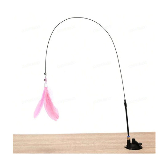 Feather Teaser Stick with feather bell - Pink