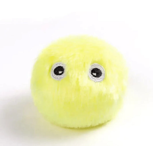 Interactive Plush Ball With Catnip - Yellow