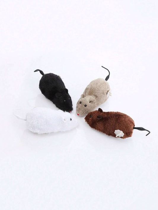 Mouse Plush Teaser Toy - White