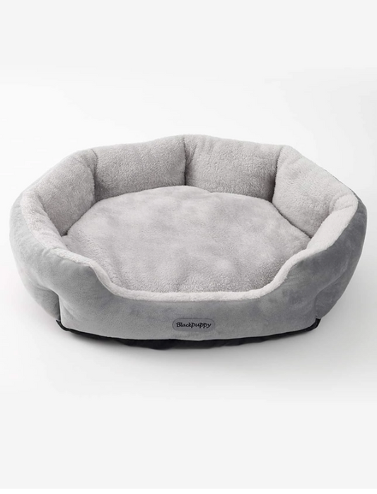 Grey Plush Pet Bed For Small