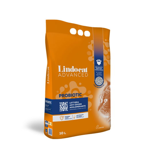 Lindocat Advanced Probiotic Anti-Odor White Cat Litter, 10L