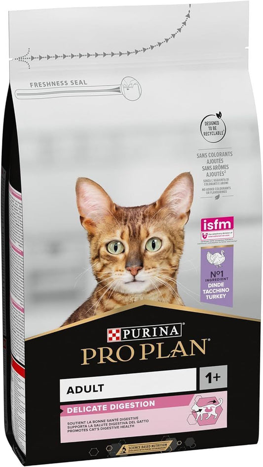 Purina Pro Plan Delicate Digestion Adult Cat Food with Turkey, 1.5kg