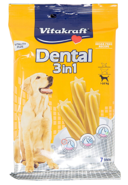 Vitakraft Dental 3In1 Medium 180G 7Pc