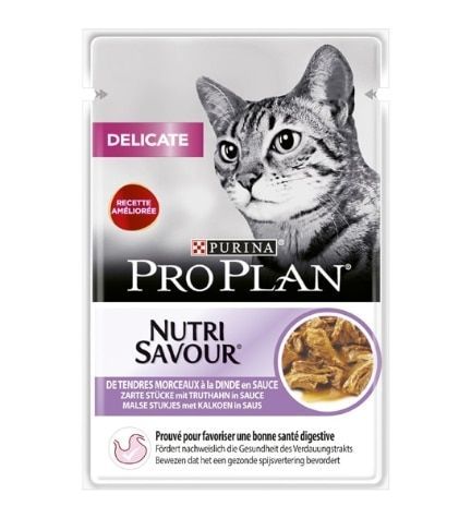 Purina Pro Plan Nutri Savour Delicate Turkey Wet Cat Food, 85g