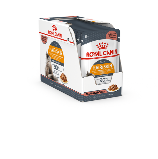 Royal Canin Hair & Skin Gravy (Intense Beauty) (Wet Food - Pouches) 12X85G