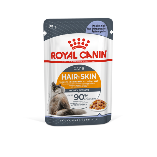 Royal Canin Hair & Skin Jelly (Intense Beauty) (Wet Food - Pouches) 12X85G